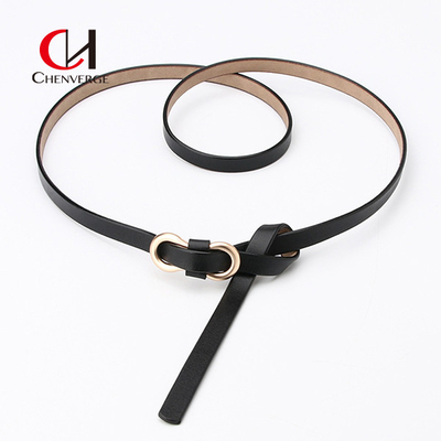 OEM Ladies Leather Belt PU Thin Waist Strap Simple Matching Dress Sub Sweater Shirt